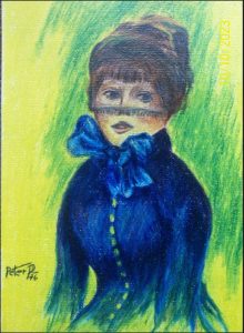 Pierre - Auguste Renoir 1841-1919, Woman with a veil 1881, pastel on paper, author Pavluvčík Peter 1976.